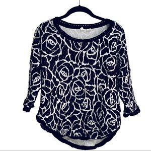 [Anthropologie] Moth Black & White Sweater Size S